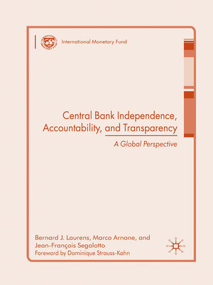 cover image of Central Bank Independence, Accountability, and Transparency